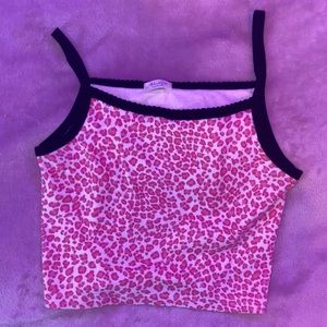 pink cheetah brandy tank